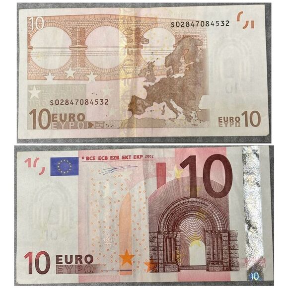 Euro 2002 S Italy 10 Banknote - Picture 1 of 4